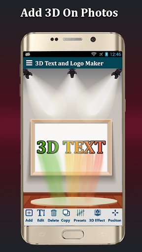 ۳D Text Photo Editor Lite-۳D Logo Maker & ۳D Name - عکس برنامه موبایلی اندروید