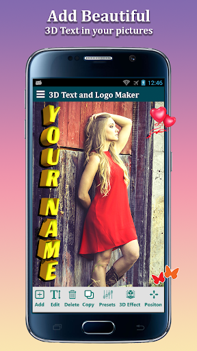 3D Text Photo Editor-3D Logo Maker & 3D Name - عکس برنامه موبایلی اندروید