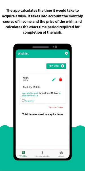 Wishlist - Track Goals - Image screenshot of android app