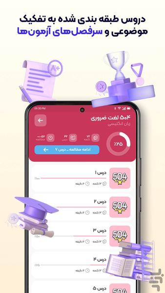 آموزش زبان انگلیسی: لغات آیلتس - Image screenshot of android app