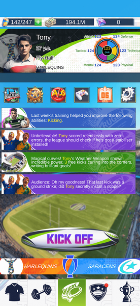 Rugby GOAT - عکس بازی موبایلی اندروید
