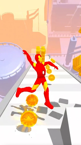 SuperHero Fall - Gameplay image of android game