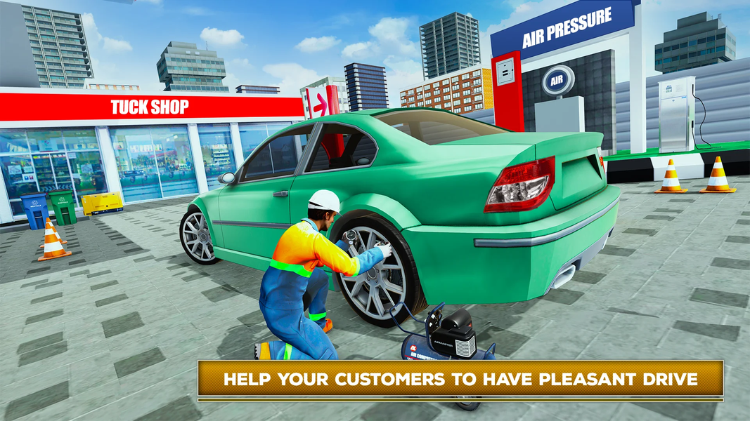 Gas Service Station Simulator - Gameplay image of android game