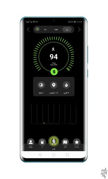 قدم و کالری شمار | کاهش وزن - عکس برنامه موبایلی اندروید
