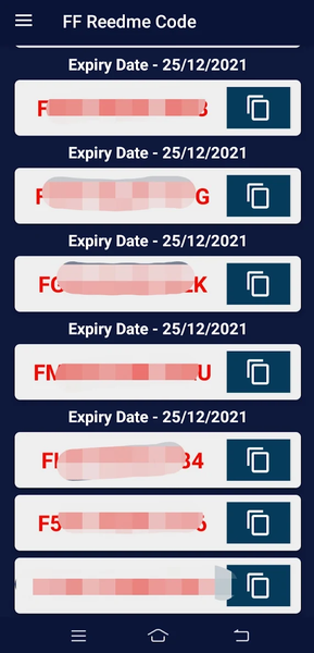 ff redeem codes - Image screenshot of android app
