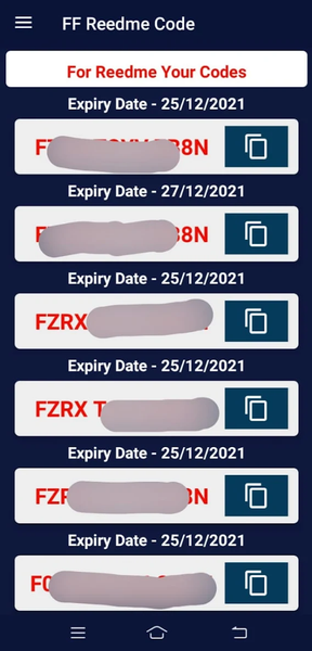 ff redeem codes - Image screenshot of android app