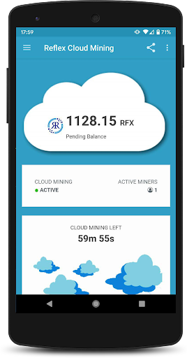 Reflex Cloud Mining - Image screenshot of android app