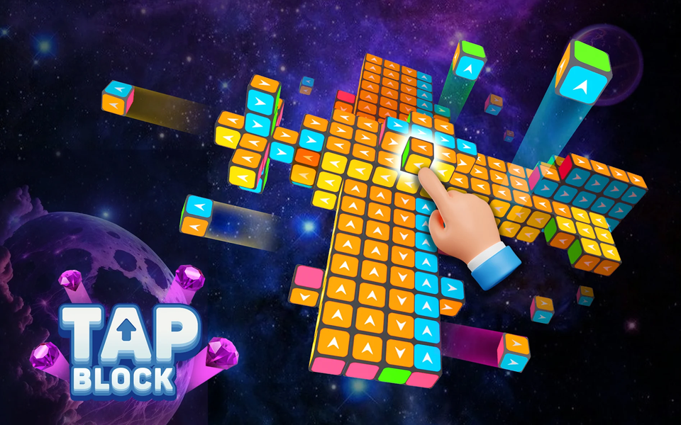 Tap Block Away - Swipe Puzzle - Gameplay image of android game