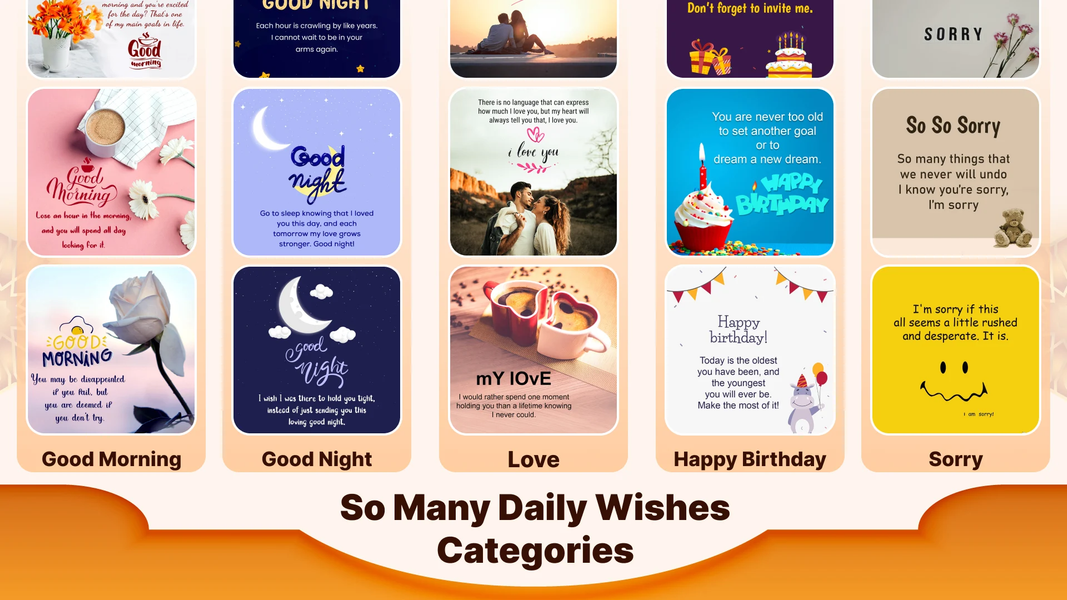 All Wishes And Greeting Cards - عکس برنامه موبایلی اندروید