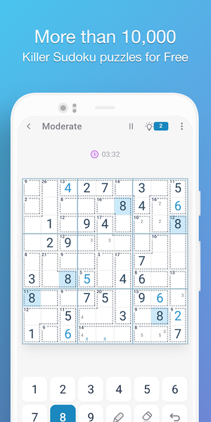 Killer Sudoku - Sudoku Puzzles - Gameplay image of android game