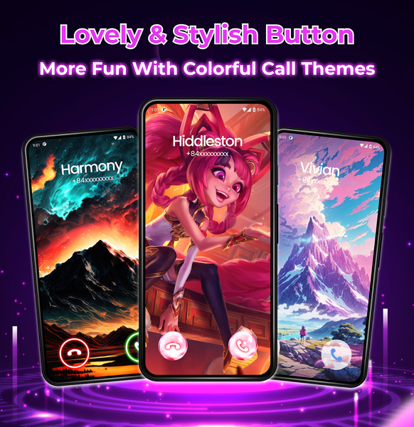 Color Phone: Call Screen Theme - عکس برنامه موبایلی اندروید