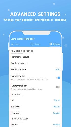Water Reminder - Remind Drink - عکس برنامه موبایلی اندروید