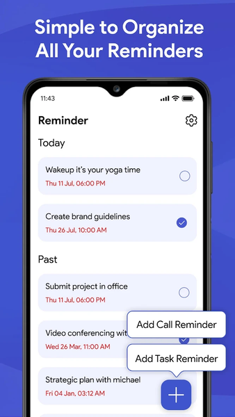 Reminder - عکس برنامه موبایلی اندروید