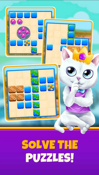 Royal Cat Puzzle - Gameplay image of android game