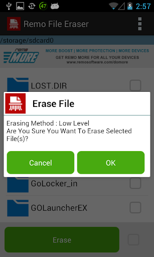 Remo File Eraser - Image screenshot of android app