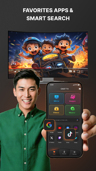 Smart TV Remote: Screen Mirror - عکس برنامه موبایلی اندروید