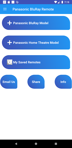 Panasonic Bluray Remote - Image screenshot of android app