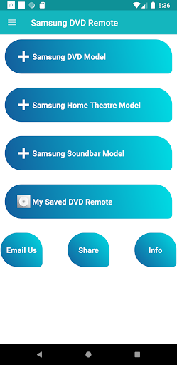 Samsung DVD Remote - عکس برنامه موبایلی اندروید