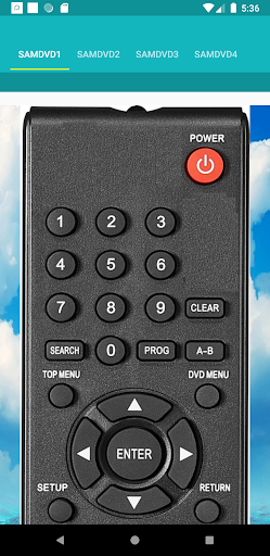 Samsung DVD Remote - عکس برنامه موبایلی اندروید