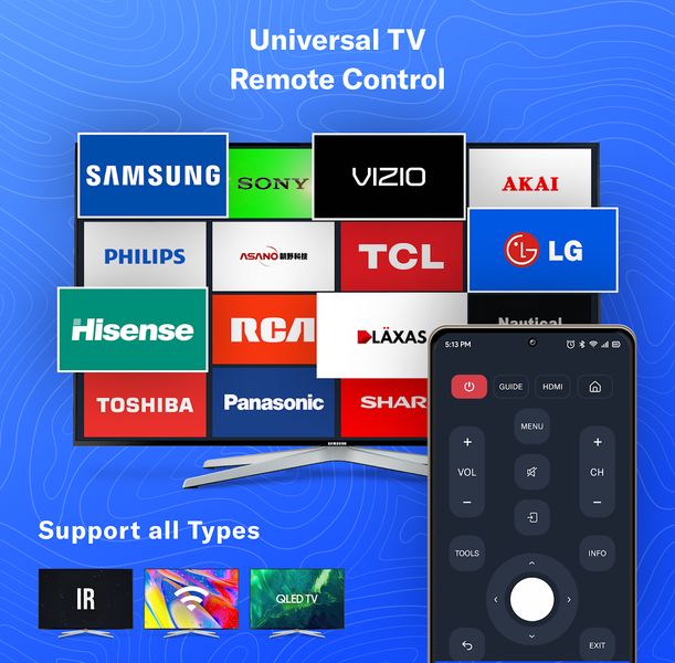 Remote control App for All TV - عکس برنامه موبایلی اندروید