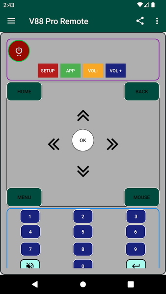 Remote for V88 Pro Tv Box - Image screenshot of android app