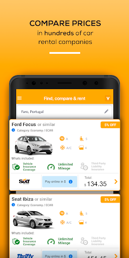 Rentcars: Car rental - عکس برنامه موبایلی اندروید