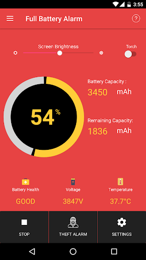 Full Battery Alarm - عکس برنامه موبایلی اندروید