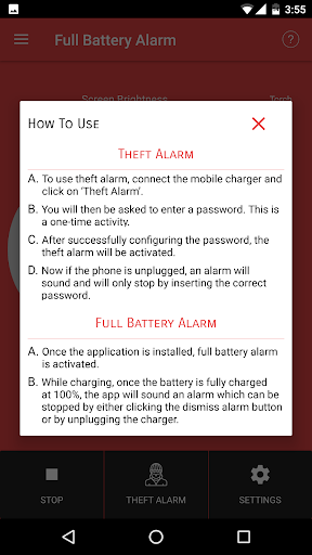 Full Battery Alarm - عکس برنامه موبایلی اندروید