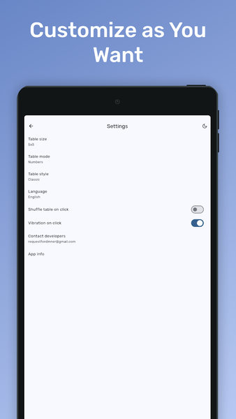 Schulte table - Image screenshot of android app