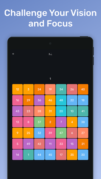 Schulte table - Image screenshot of android app