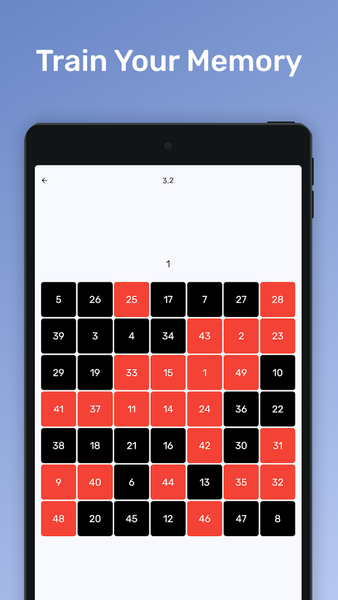 Schulte table - Image screenshot of android app