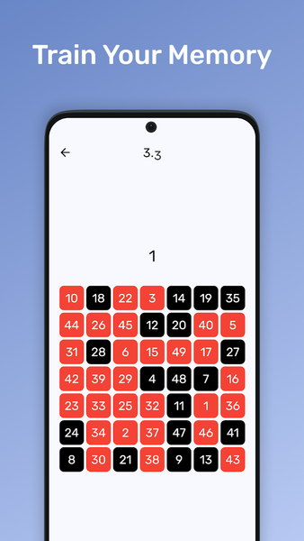 Schulte table - Image screenshot of android app