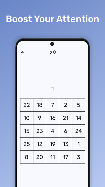 Schulte table - Image screenshot of android app