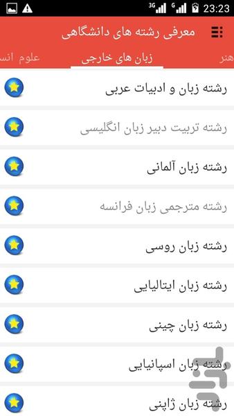 مرجع دانستنی های رشته های دانشگاهی - Image screenshot of android app