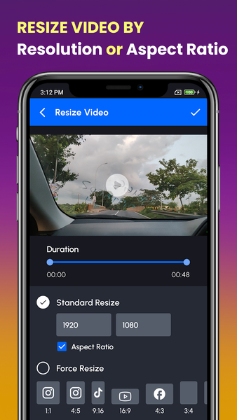 Resize Video, Compress & Crop - Image screenshot of android app