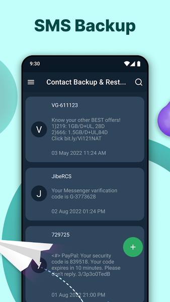 Contact Backup & Restore - عکس برنامه موبایلی اندروید