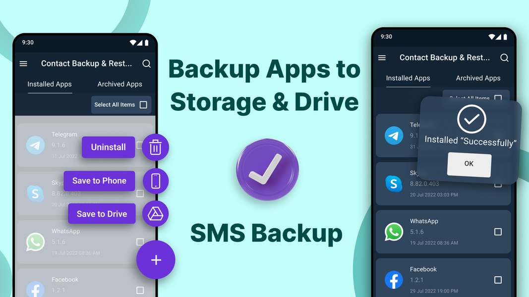 Contact Backup & Restore - عکس برنامه موبایلی اندروید