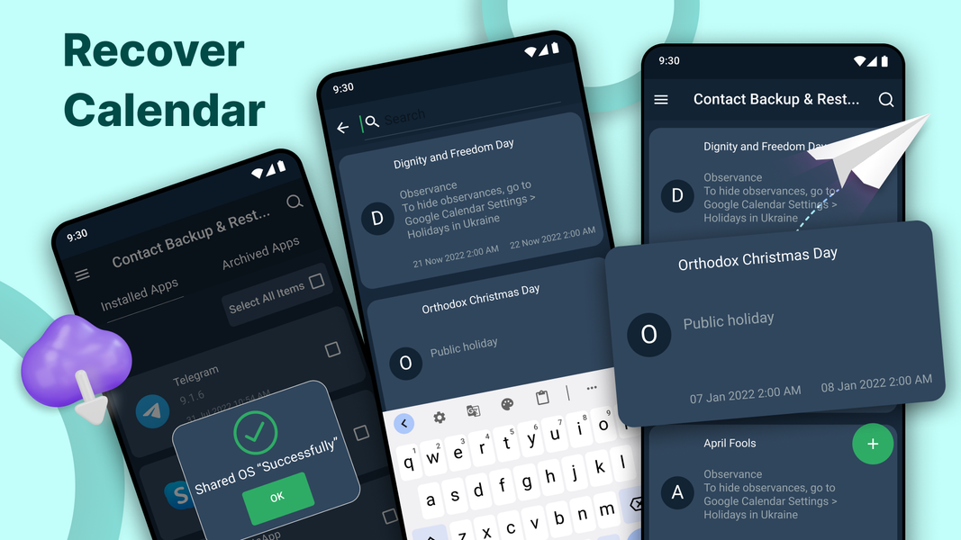 Contact Backup & Restore - عکس برنامه موبایلی اندروید