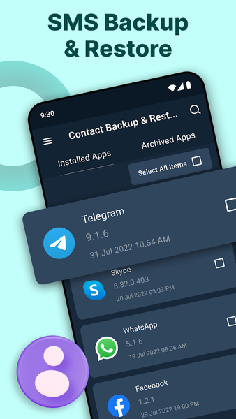 Contact Backup & Restore - Image screenshot of android app