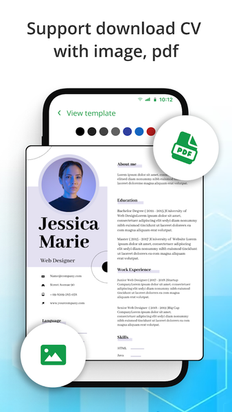 Resume Builder, CV Maker - PDF - Image screenshot of android app