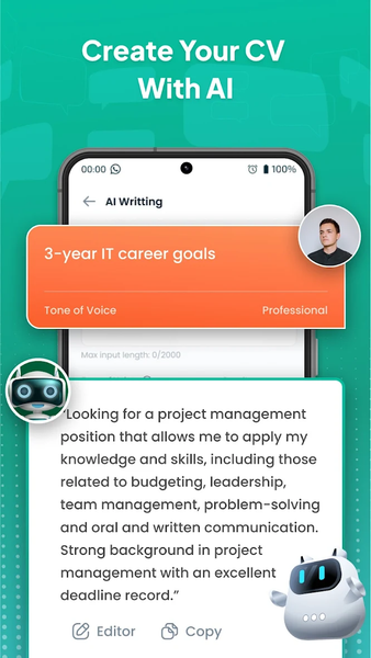 Resume Builder - AI CV Maker - Image screenshot of android app