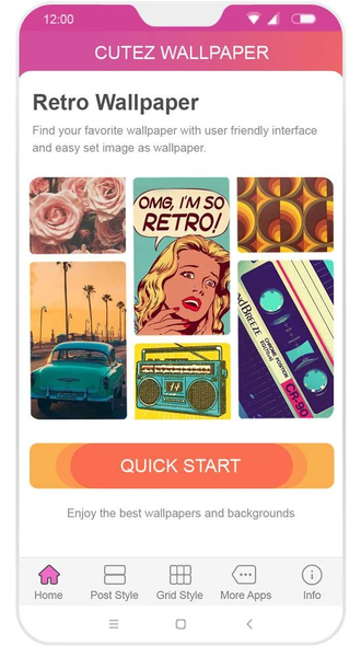 Retro Wallpaper - Image screenshot of android app