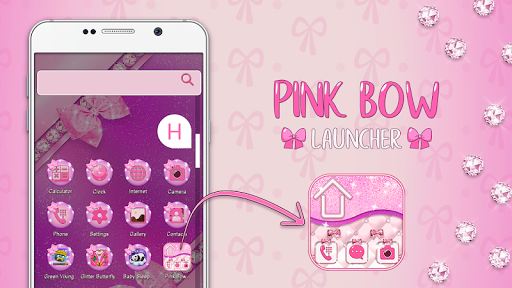 Pink Bow Launcher - عکس برنامه موبایلی اندروید