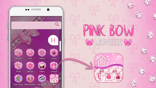 Pink Bow Launcher - Image screenshot of android app