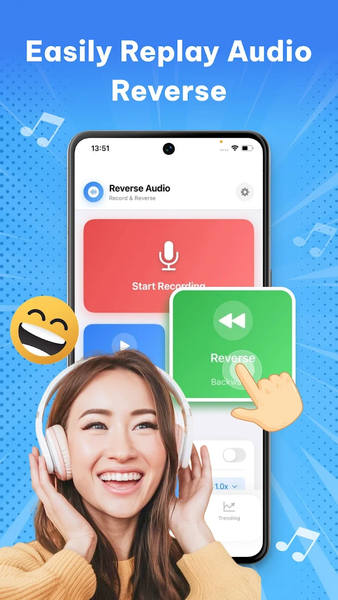 Reverse Song & Voice Challenge - عکس برنامه موبایلی اندروید