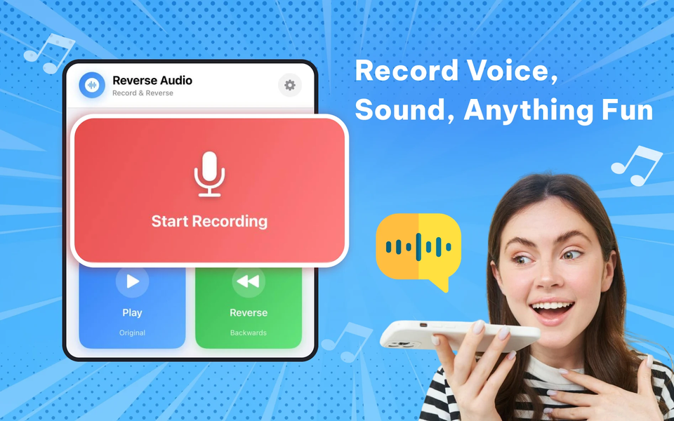 Reverse Song & Voice Challenge - عکس برنامه موبایلی اندروید