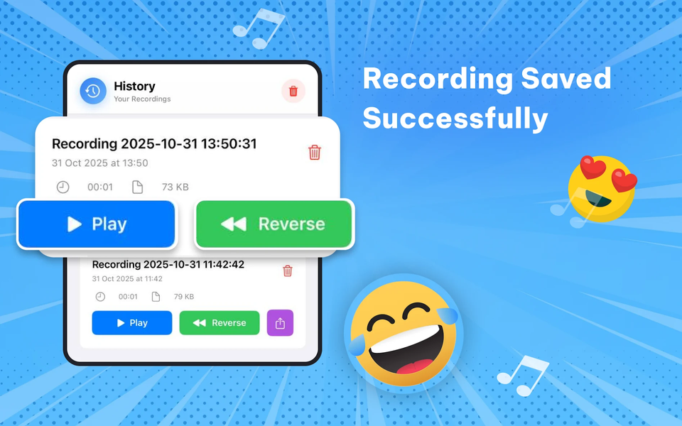Reverse Song & Voice Challenge - عکس برنامه موبایلی اندروید