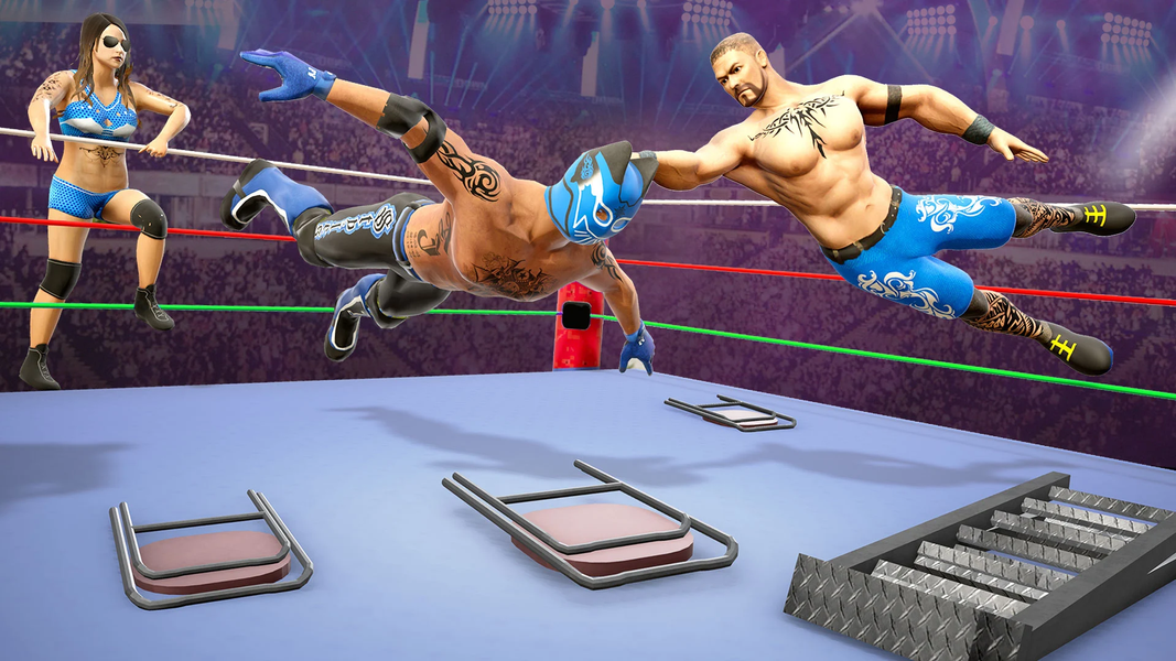 Wrestling Champions Game 2023 - Gameplay image of android game