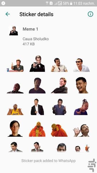 استیکر واتساپ - عکس برنامه موبایلی اندروید