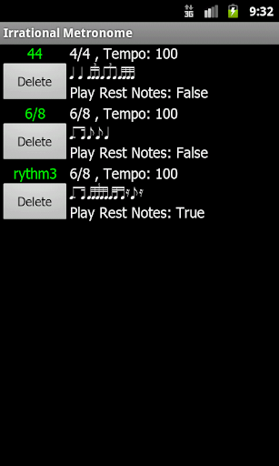 Irrational Metronome - Image screenshot of android app